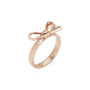 Kate Spade Rose Gold Coloured Bow Ring Size 5